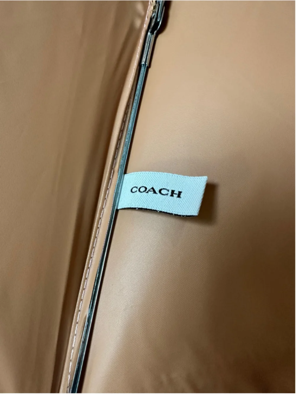 Coach CEF88 Pink Tan Signature UV Mini Umbrella 99% UV Protection Compact - Picture 7 of 9